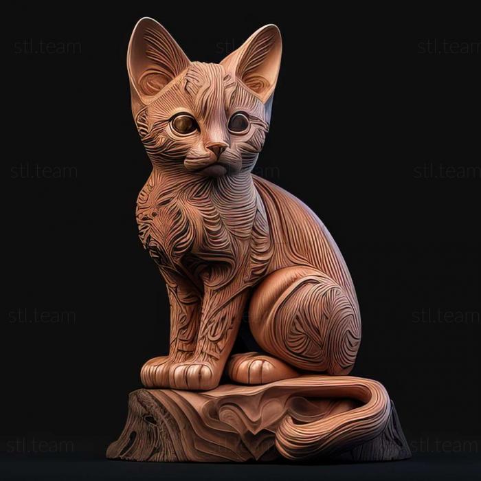 3D model Singapura cat (STL)